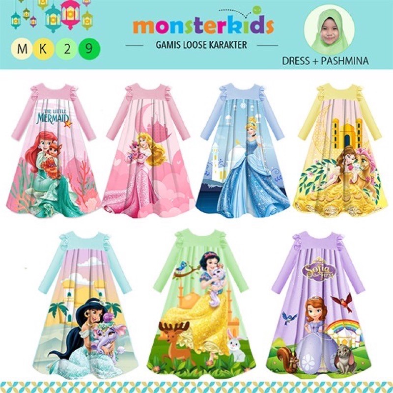 MK 29 Gamis+Pashmina