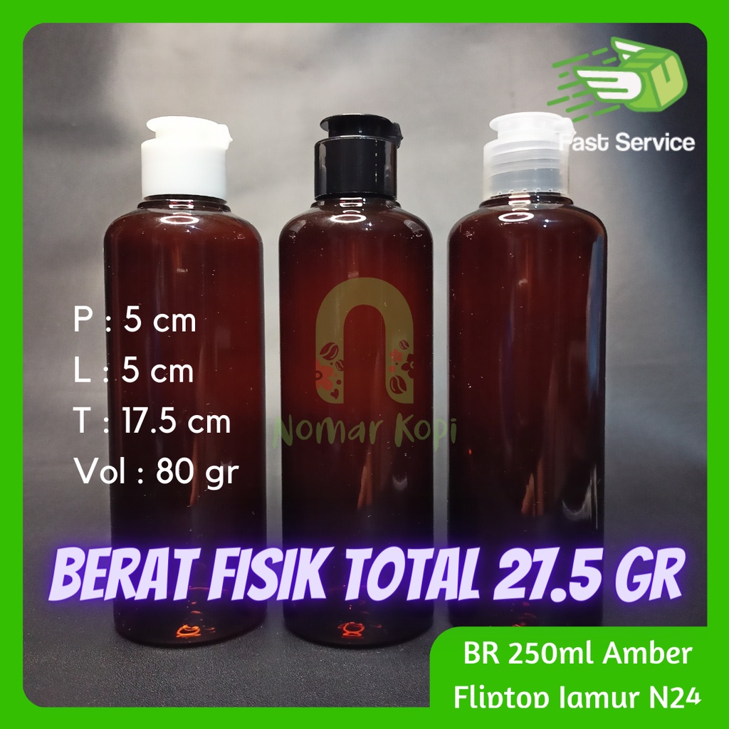 Botol 250ml BR PUTIH Fliptop Jamur