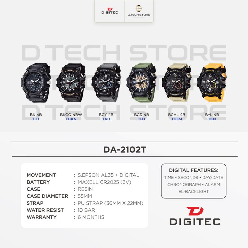 JAM TANGAN PRIA DIGITEC ORIGINAL DA-2102/JAM TANGAN DIGITEC DA-2102 ORIGINAL 100%