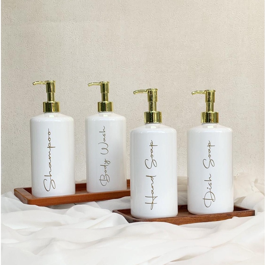 LUXE Aesthetic Bottle Organizer Botol refill Sabun PREMIUM /botol refill sabun/ botol isi ulang/botol sabun cuci piring/botol sabun/botol pump/botol anak/bathroom organizer/bathroom amenities