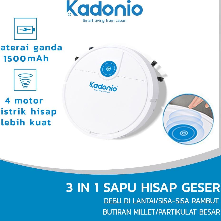 Chekout KADONIO Vacuum Cleaner Penyedot Debu Rumah Otomatis Kapasitas Besar Sapu Hisap Dan Geser 3 i