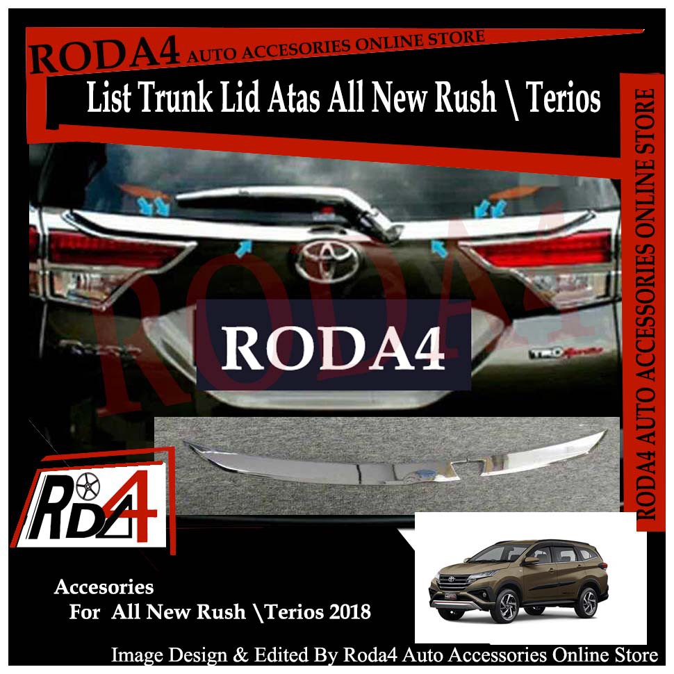 List Trunk Lid Bagasi Belakang Atas All New Rush Terios 2018