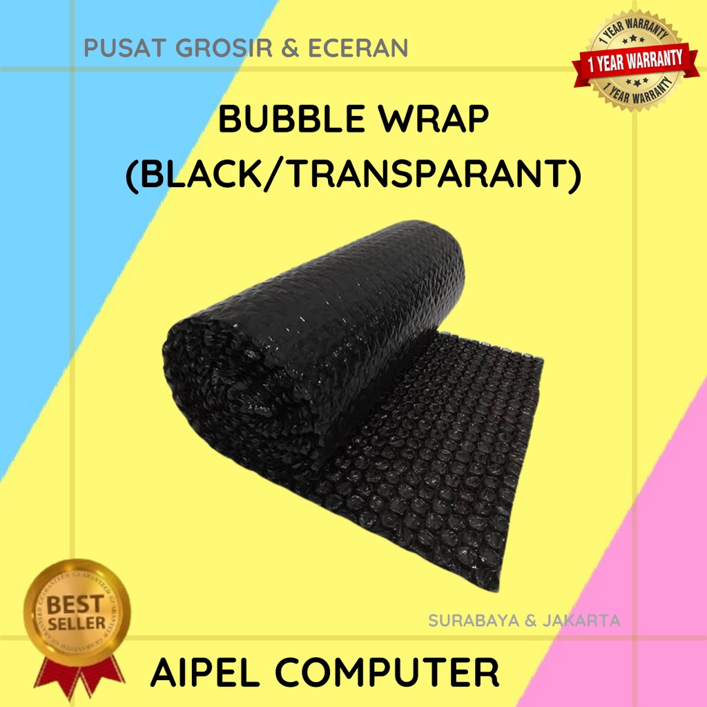 BUBBLE WRAP (BLACK / TRANSPARANT)