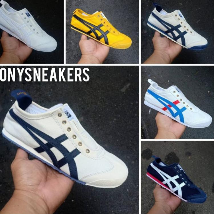 Harga TERMURAAH.. Slip On Wanita yellow Stabilo Red Gold Cream Navy Merah Women Sepatu Tanpa Tali