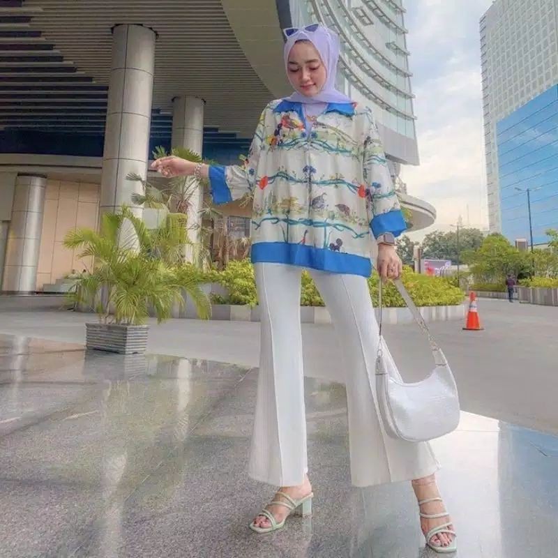 Celana Cutbray wanita scuba celana Putih scuba Celana Putih