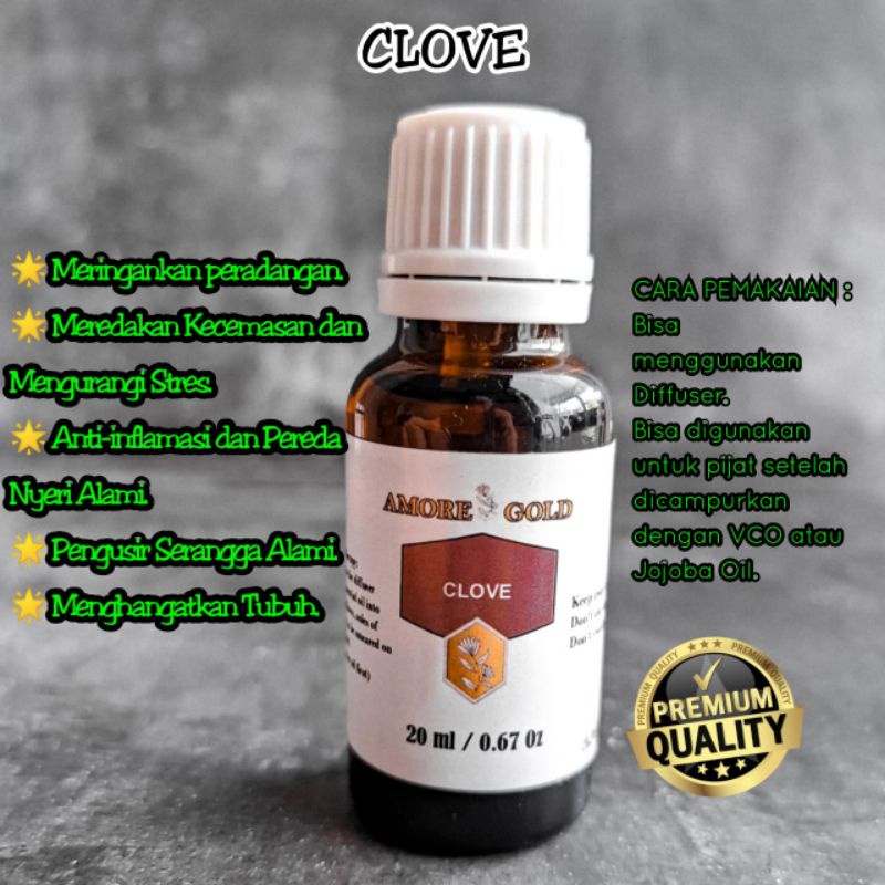 ESSENTIAL OIL 20ML AROMATHERAPY MURNI 100% PURE MINYAK ATSIRI EUCALYPTUS PEPPERMINT PREMIUM AMORE