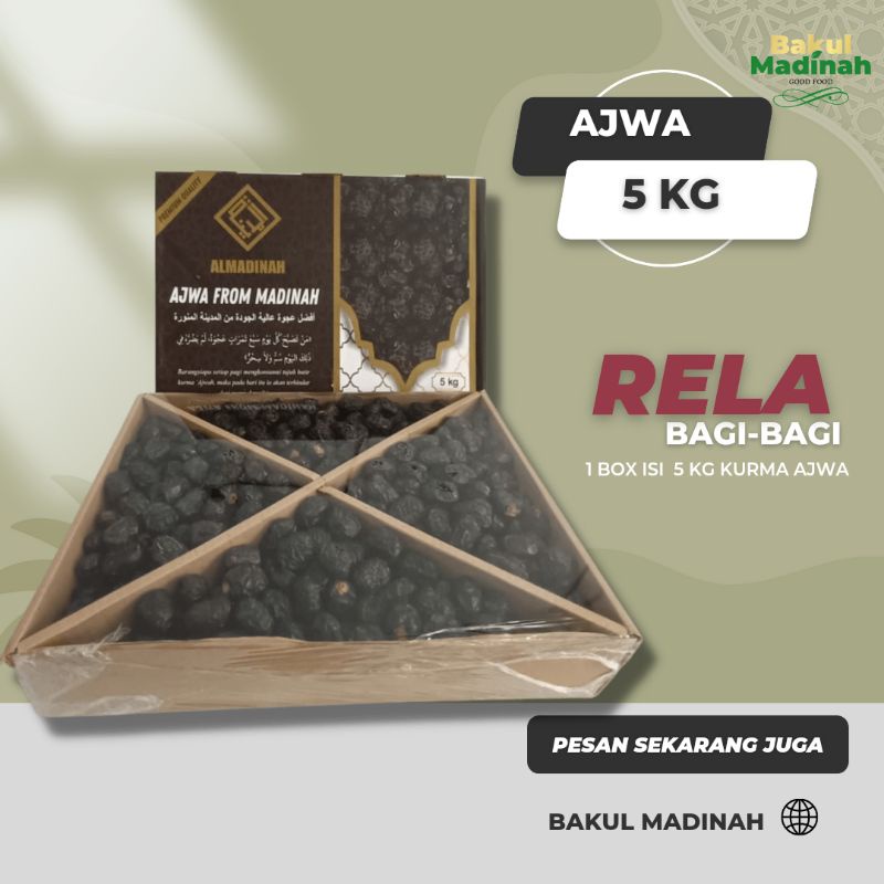 

[Bakul Madinah] - Kurma Ajwa Madinah 5kg Premium Lembut Manis