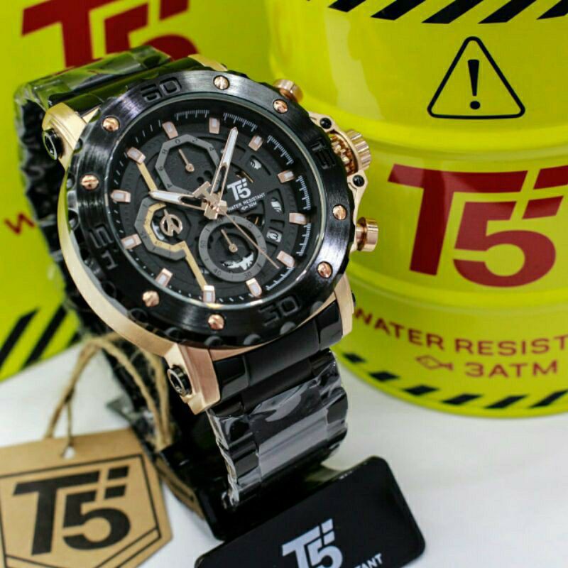 Jam T5 H 3723 original chronograph bergaransi free tin box