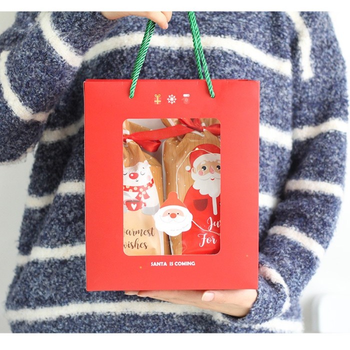 

Paper Bag Natal Santa Xmas - Kantong Goodie Bag Sovenir Natal - MOTIF ACAK