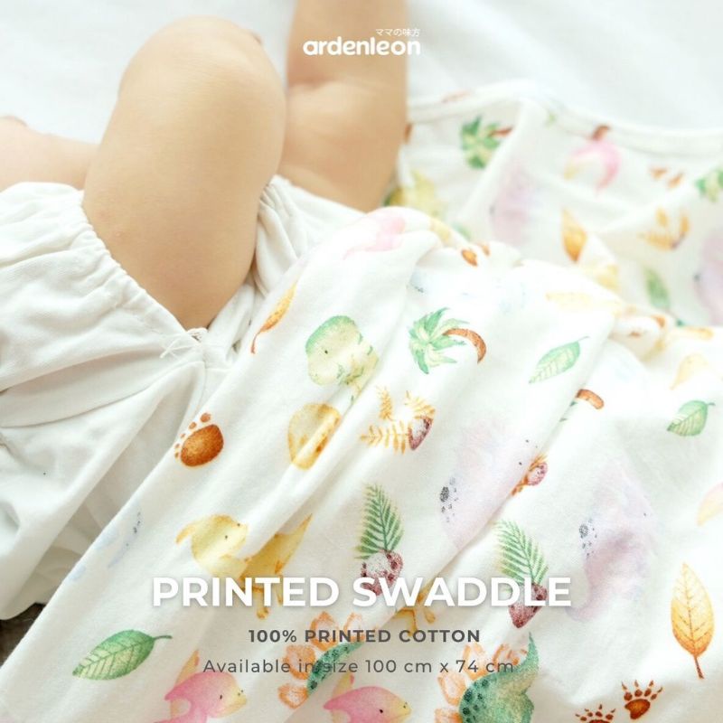 ARDENLEON Baby Swaddle Square Printed Bedong / Kain Bedong Arden Leon Motif