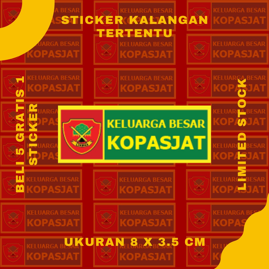 

Stiker Keluarga Besar Kopasjat Sticker Aparat Tumblr Waterproof Doff