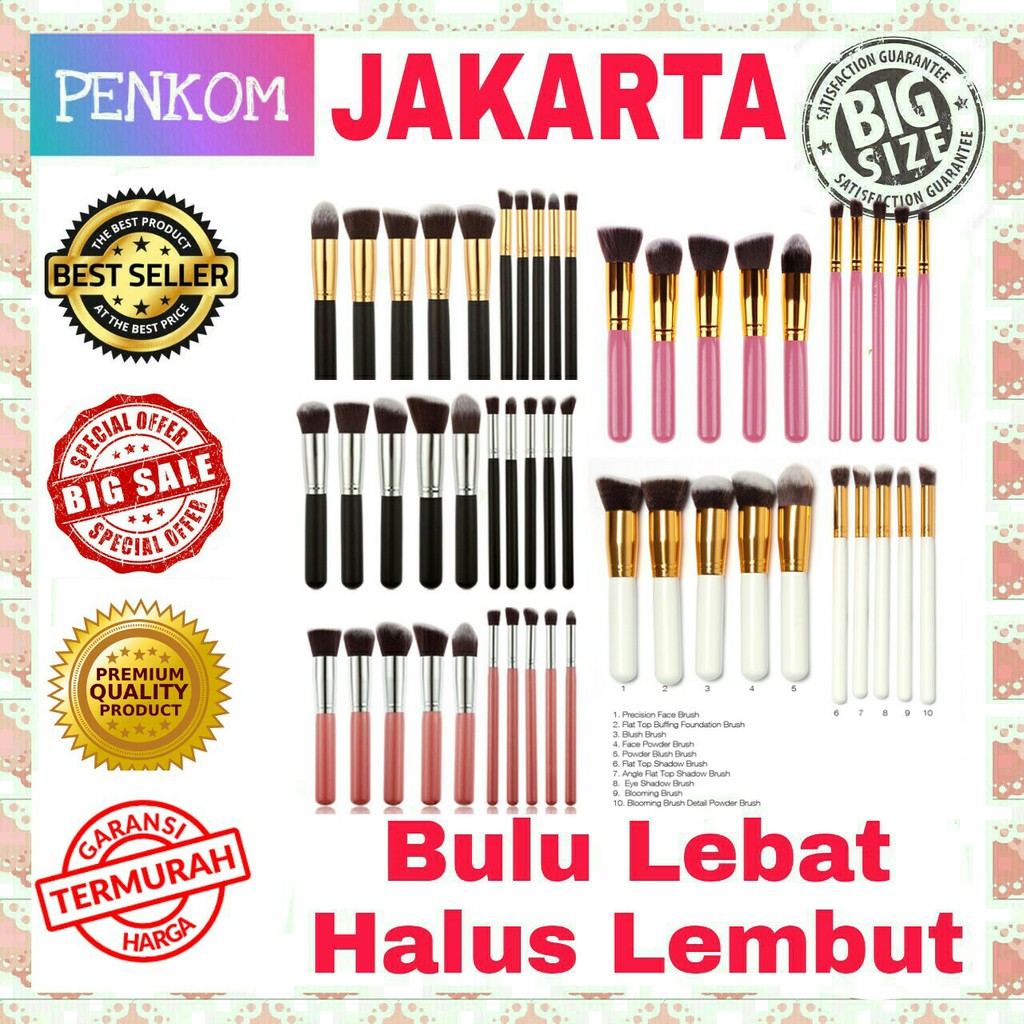 Mini Brush Kit Kuas Make Up Hello Kitty Original Shopee Indonesia