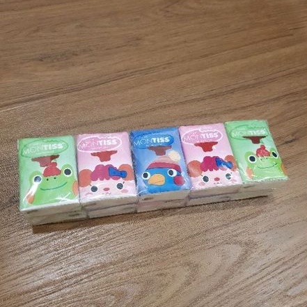 Montiss Animal Compact Pocket Tissue 10 in 1 Tisu Travel