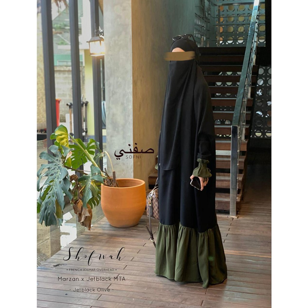Sofni French Khimar Overhead Shofwah Hijab Syari Polos