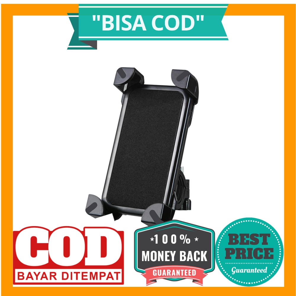 BISA COD Rockbros Holder Sepeda Smartphone Rotasi 360 Derajat Model 1 - CH-01 - Black