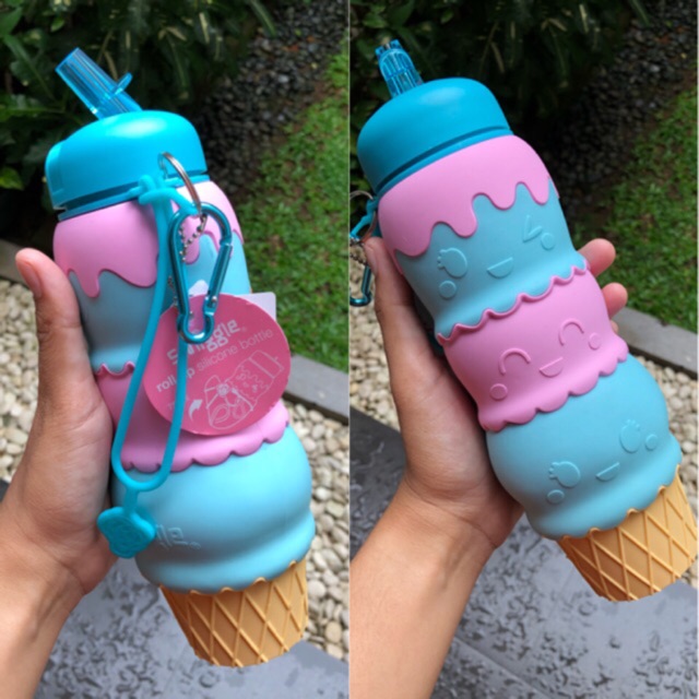 Smiggle ice cream silicone roll bottle