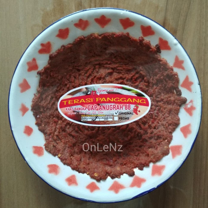 

Terbaik Sambal Terasi Panggang Piring Cap Anugrah 88 Bangka 078