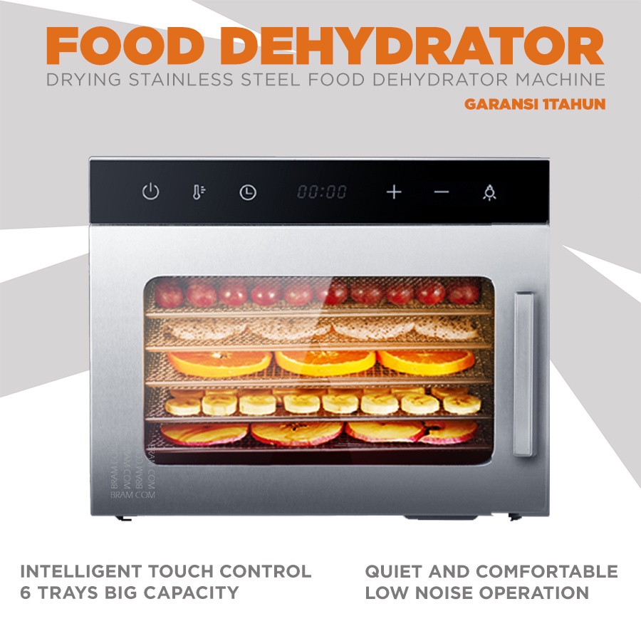 PAPALOLO Drying Stainless Steel Food Dehydrator Machine 6 Trays SS-06H