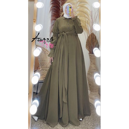 Gamis seruty babydoll azurra dress gamis ori