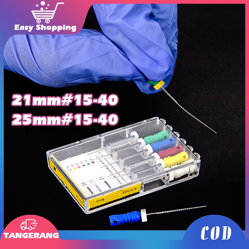 K File Dentsply Stainless Dental Kfile 15~40# 21mm Dan 25mm