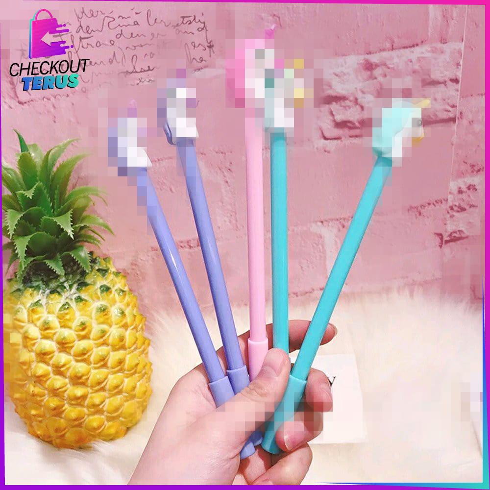 CT A8 Pena Gel Kuda Pony Alat Tulis Stationary Pulpen Cair Motif Karakter Kuda Lucu