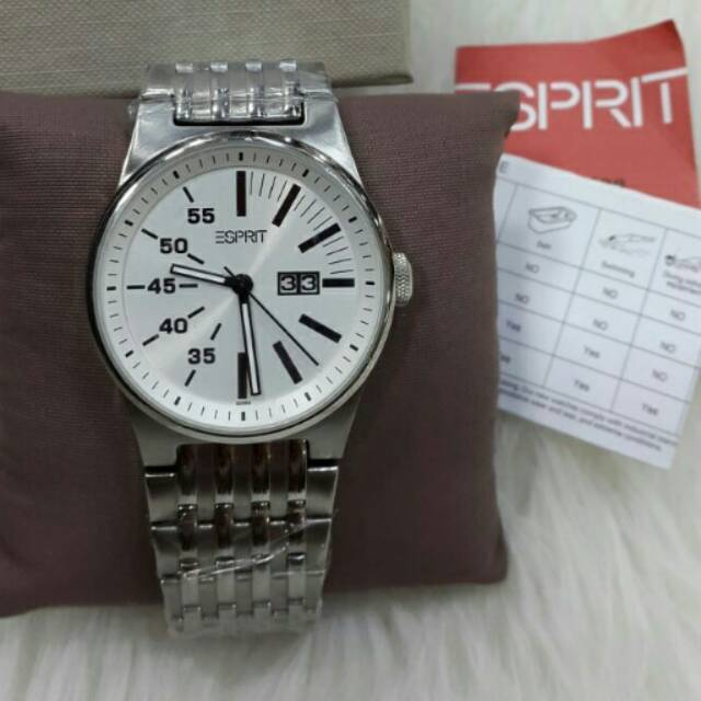 Jam Tangan Pria Esprit ES102301005 Silver Rantai Original Murah