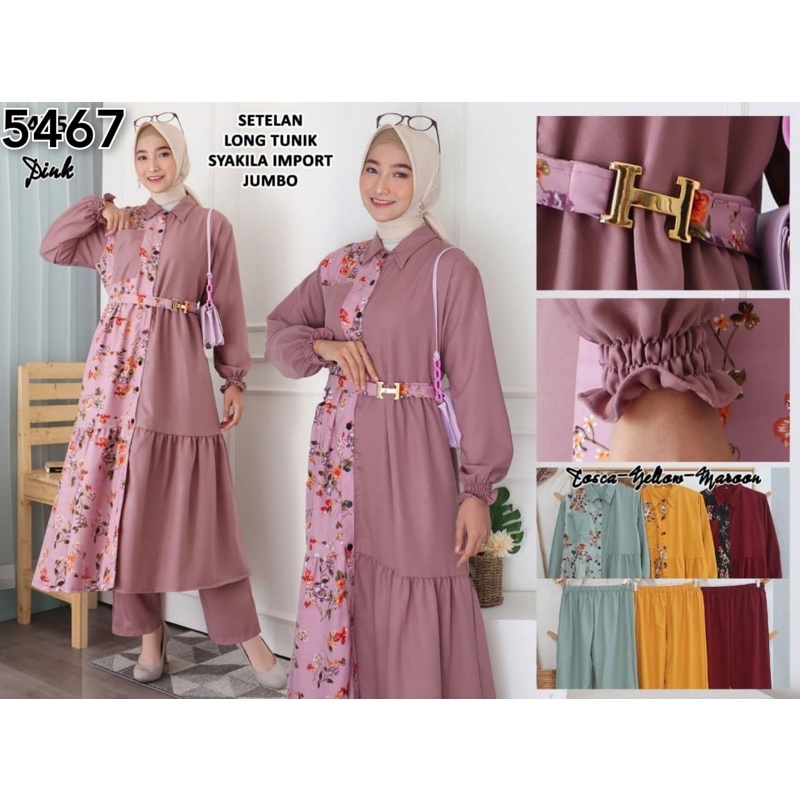 Setelan tunik celana 5467 shakila sakila syakila import