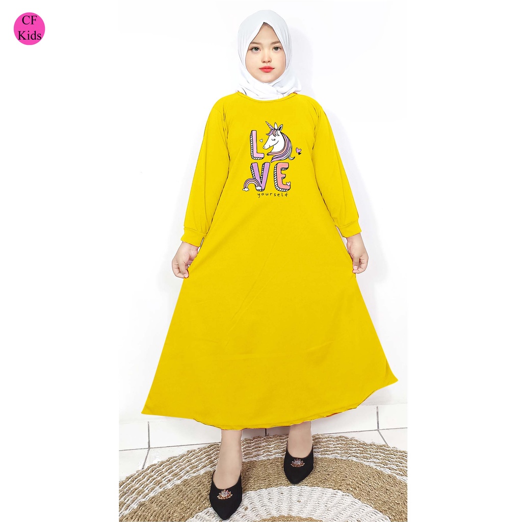 Gamis Anak Perempuan DTF Unicorn Love Yourself CKids