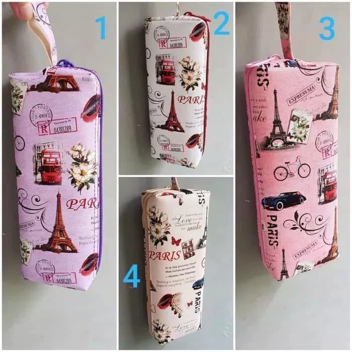 

Hot Sale Kotak Pensil Motif Paris Waterproof Bahan Kain Kanvas Terbatas