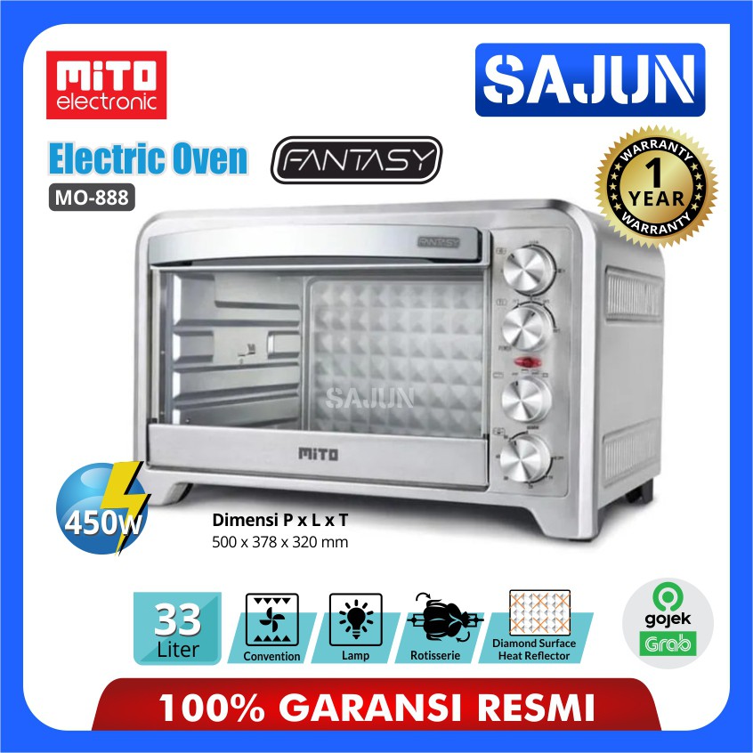 Mito MO-888 Electric Oven Fantasy 2 - Oven Listrik 33 Liter MO888