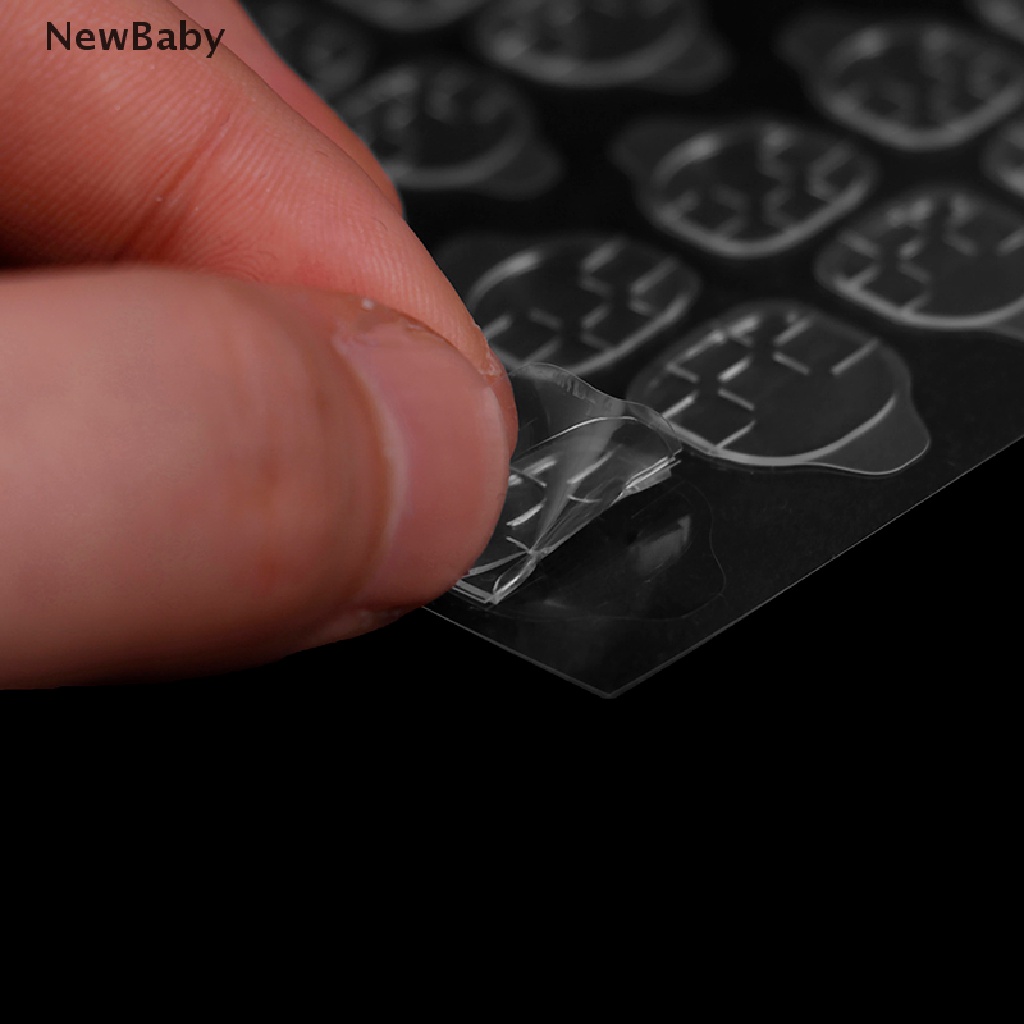 Stiker Kuku Palsu Dua Sisi Dengan Lem Untuk Dekorasi Nail art DIY