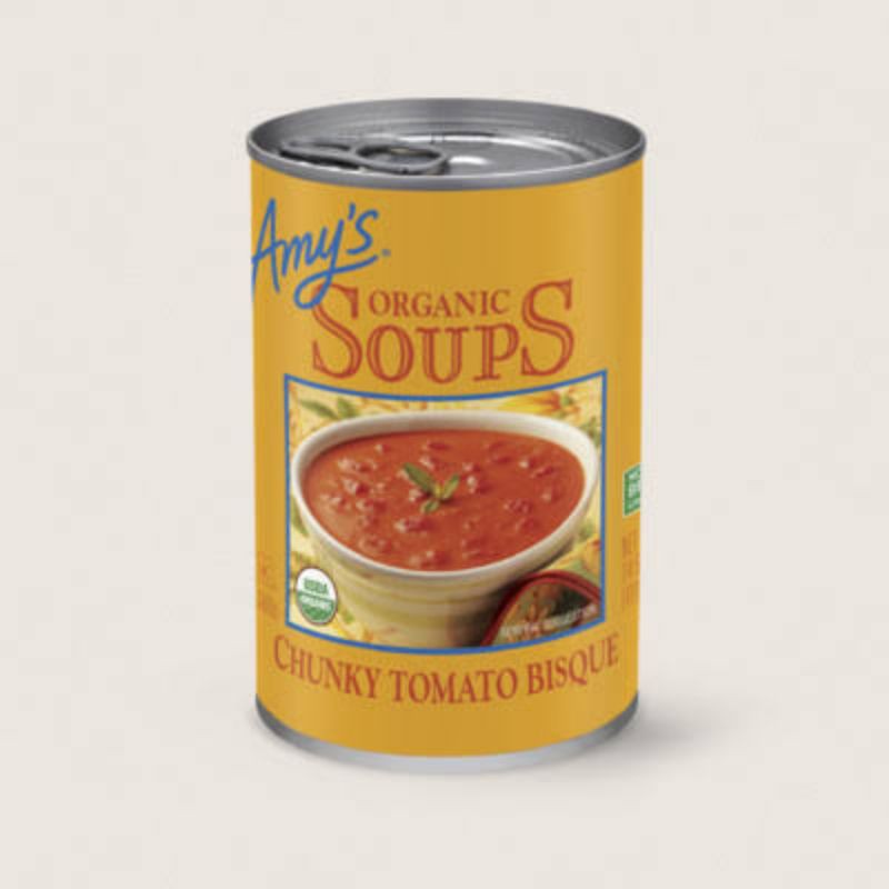 

AMY'S ORGANIC SOUPS CHUNKY TOMATO BISQUE 411GR