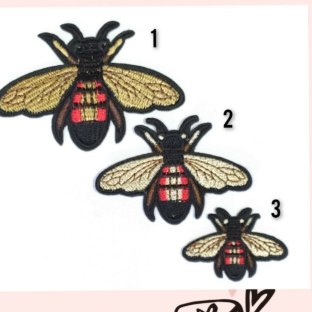 1 BUAH PATCH BORDIR BEE / EMBLEM BORDIR LEBAH