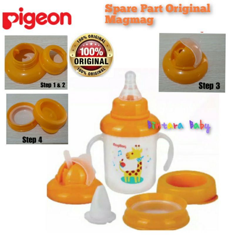 Sparepart Pigeon Magmag Cangkir Minum Anak Sedotan Magmag step 1 2 3 4 all in one / cover magmag step 3 / tutup magmag