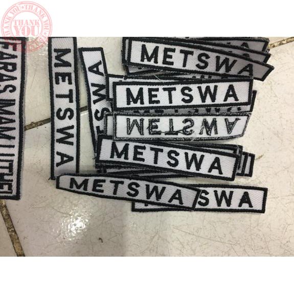 

SALE!! KODE-288 Bet bordir papan nama seragam sekolah dan lain-lain Terbaru Nama Dada Bordir