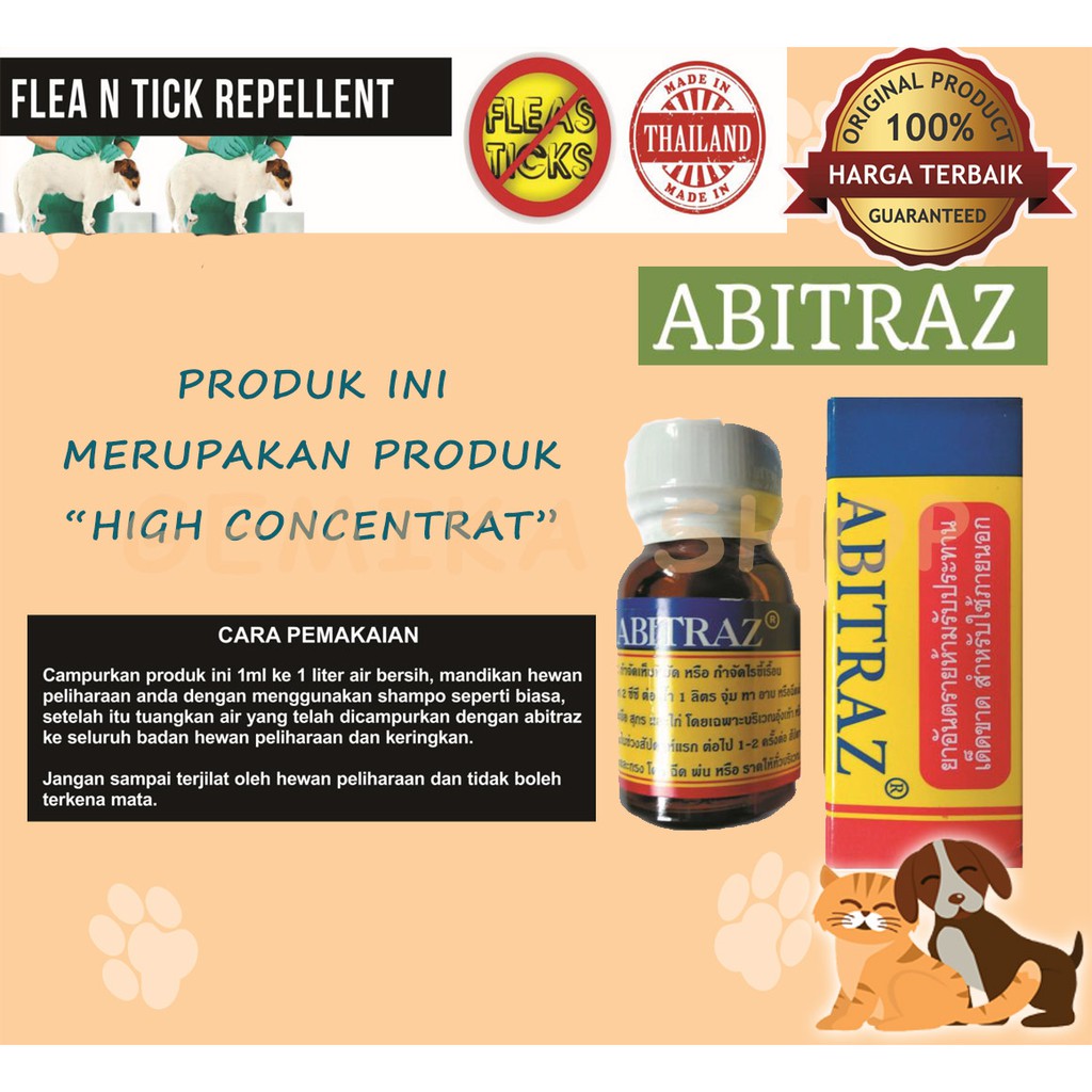 OBAT KUTU Hewan ABITRAZ 10CC