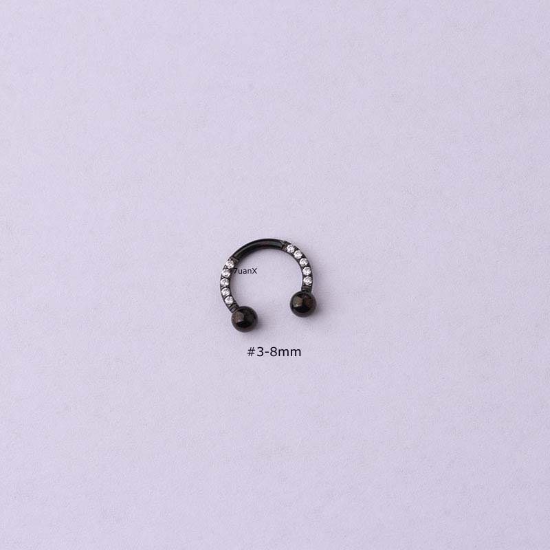 1 Piece Captive Bead Ring Horseshoe Ring Body Piercing Jewelry Lobe Helix Rook Tragus Earrings Unisex