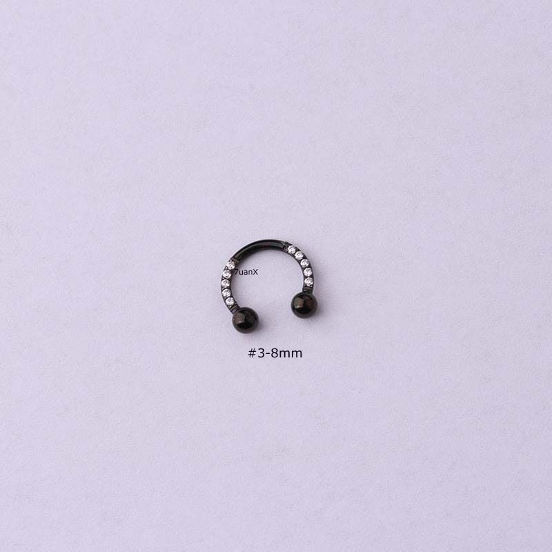 1 Piece Captive Bead Ring Horseshoe Ring Body Piercing Jewelry Lobe Helix Rook Tragus Earrings Unisex