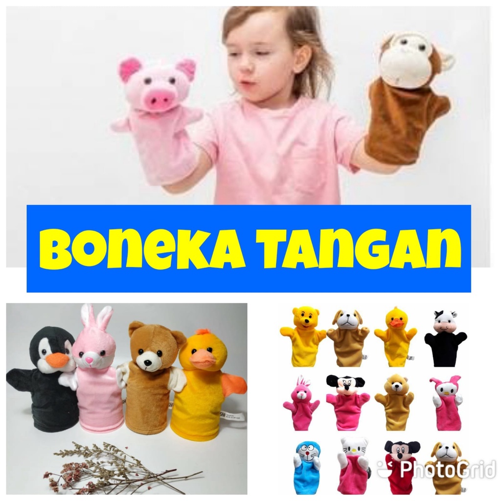 Hand Puppet Boneka Tangan Binatang ANIMAL HAND PUPPET / Boneka Tangan Hewan/ mainan anak mendongeng Boneka tangan karakter singa macan harimau buaya ayam tikus tupai kuda pinguin Boneka Tangan Karakter Binatang Hewan Mainan Edukasi Anak Bayi Hand Puppet