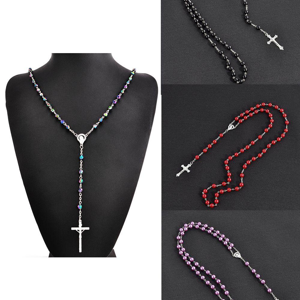 Kalung Salib PREVA Penjualan Panas Pesona Salib Rosario Beads Chain