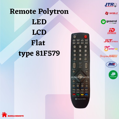 Remote TV Polytron Led Lcd Tabung Flat 81F579 Remot Tanpa Setting
