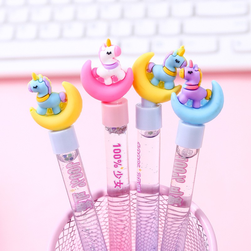 

Pulpen Glitter Unicorn Moon Tinta Hitam