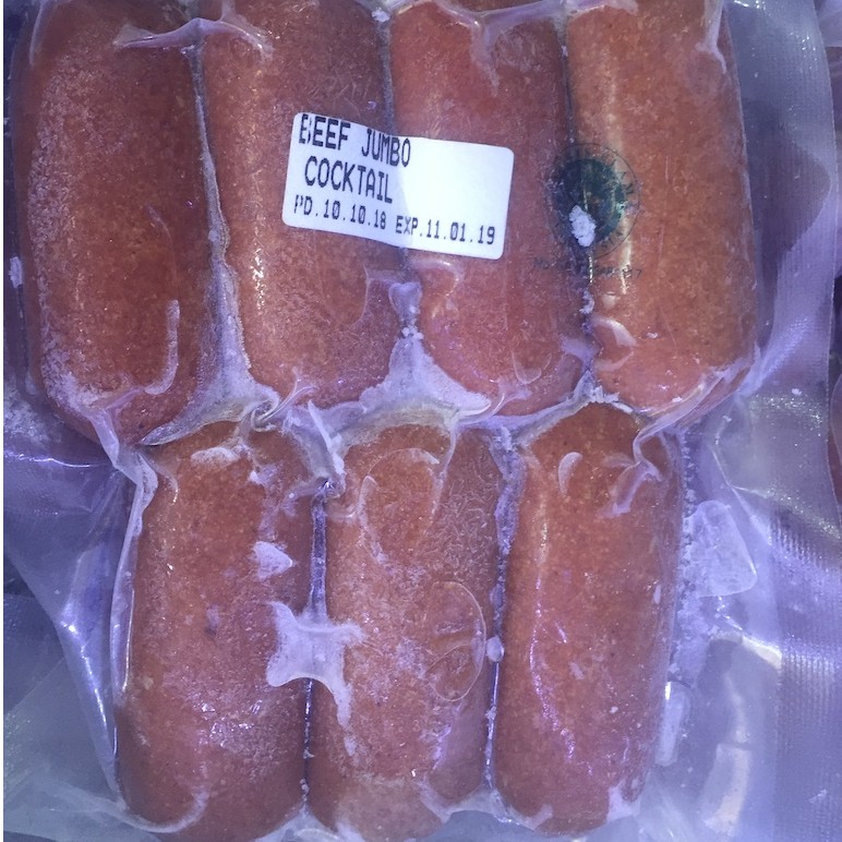 Sosis Sapi Jumbo Koktail Organik 250g / Beef Jumbo Cocktail Sausage 250g