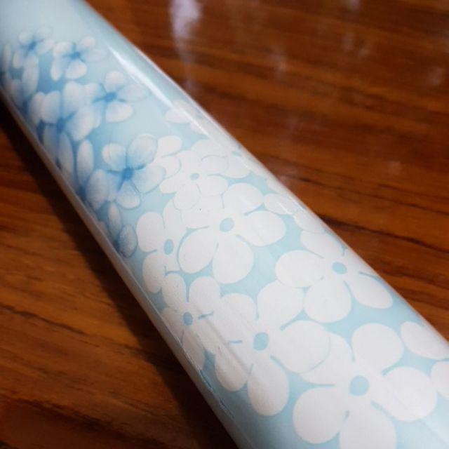 Wallpaper Dinding Rumah Kamar Ruang Tamu Bunga Biru Pink Murah