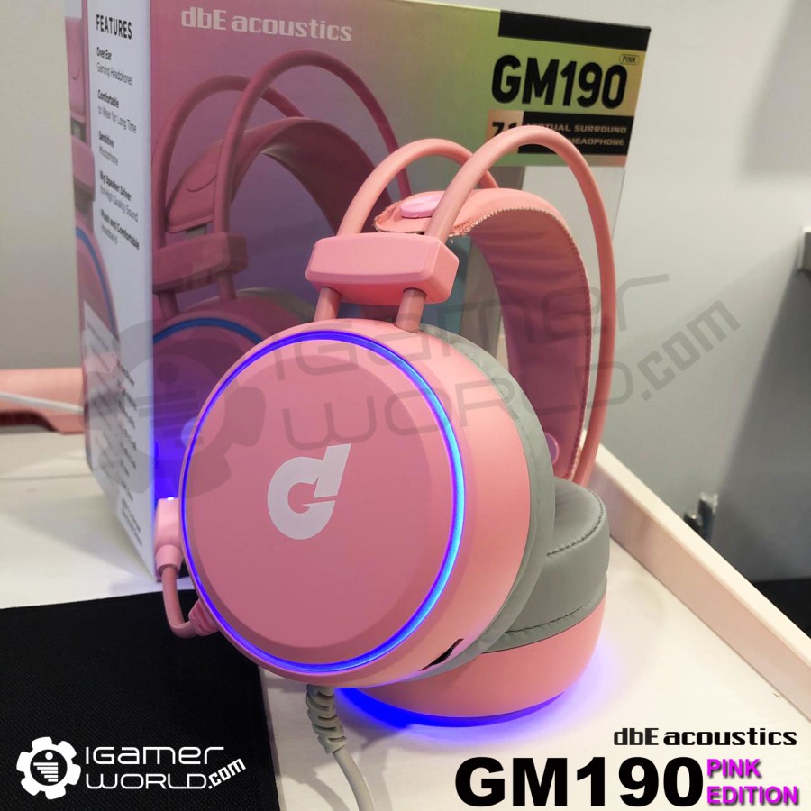 dbE GM190 Pink Edition 7.1 Virtual Surround Gaming Headset