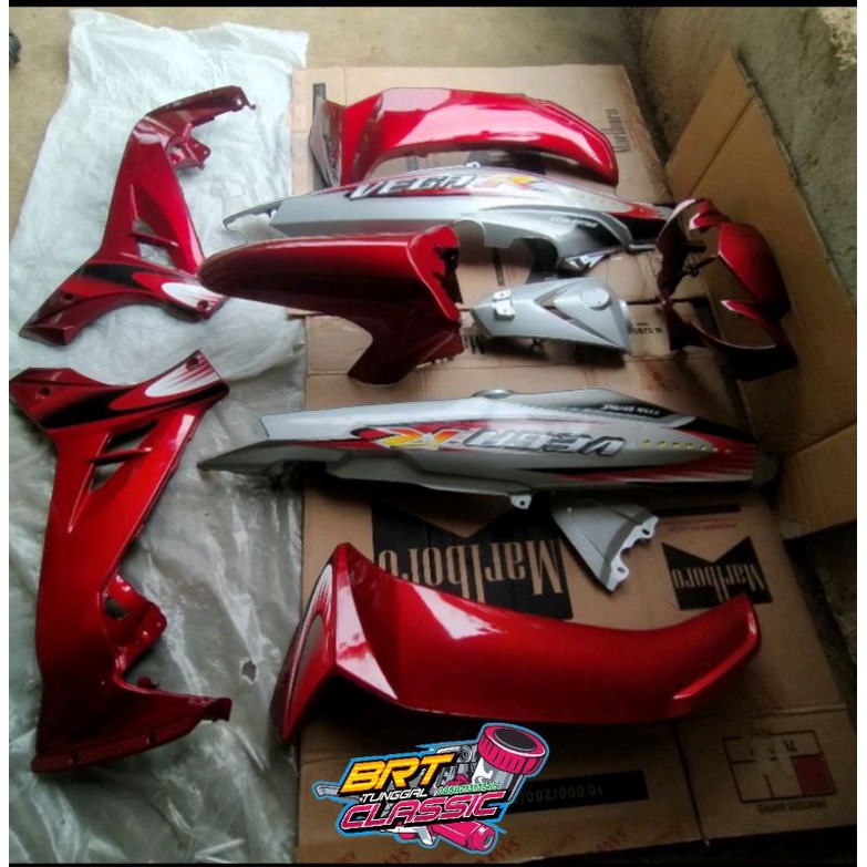 Cover body full set halus vega r new body halus set full set vega r new silver merah maron