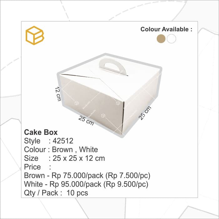 

Jual 42512 - Dus kue | cake box | Box | Dus | Kemasan - Putih Diskon