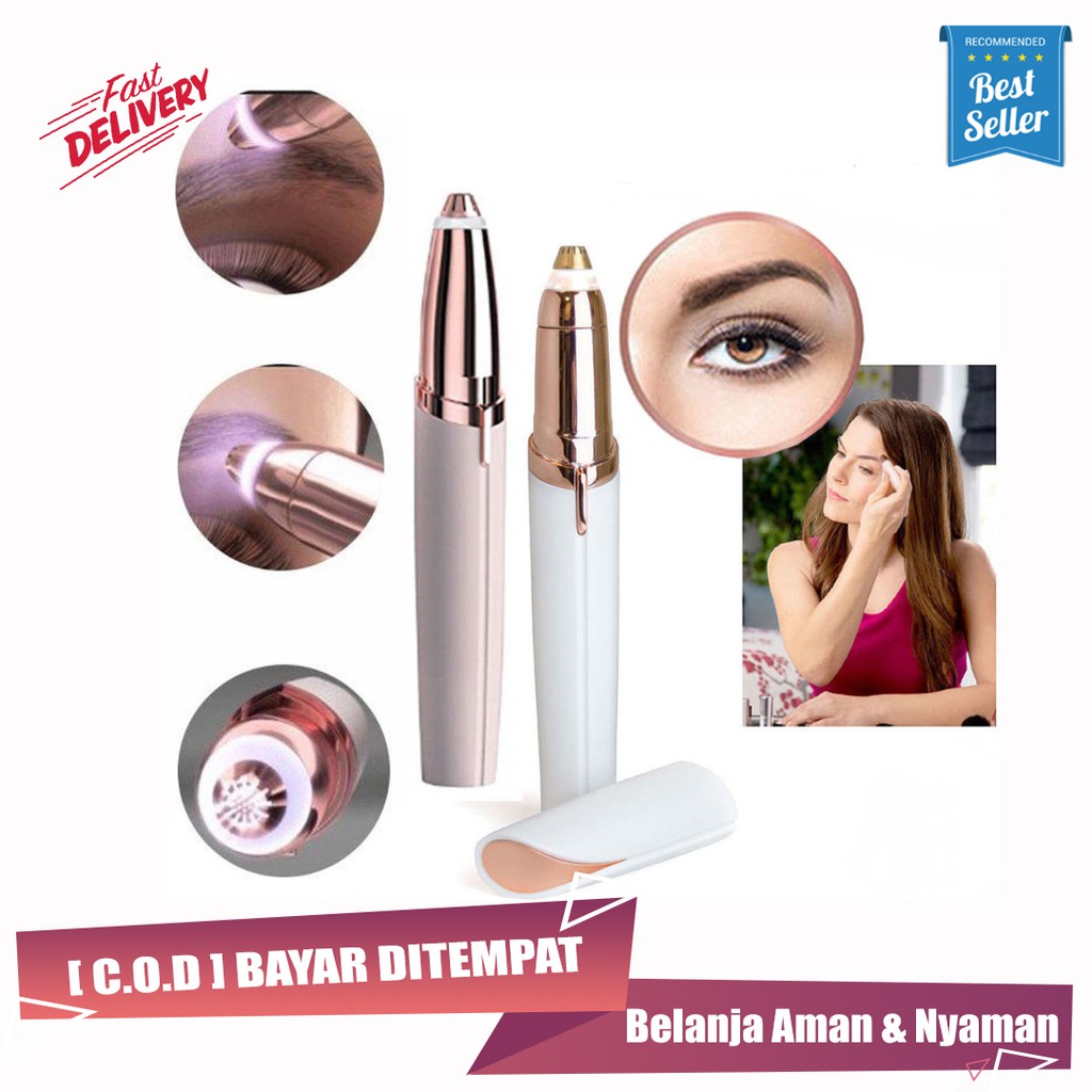 Alat Cukur Bulu Alis Elektrik Tanpa Rasa Sakit Eyebrow Trimmer Berkualitas