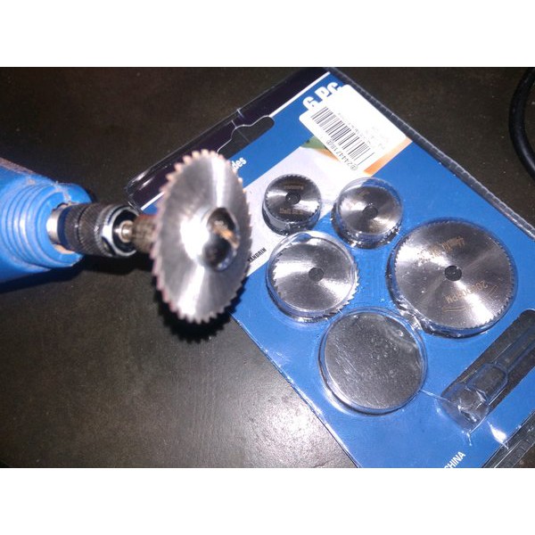 Mata Potong Gergaji Bor Mini Grinder Tuner 5 pcs plus Mandrel Set Gerinda Ukir Pahat HSS kayu pvc 5pcs