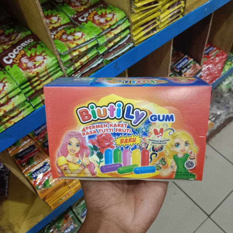

Yummer l Permen Karet Biutily Rasa Tuti Fruti 1 Box
